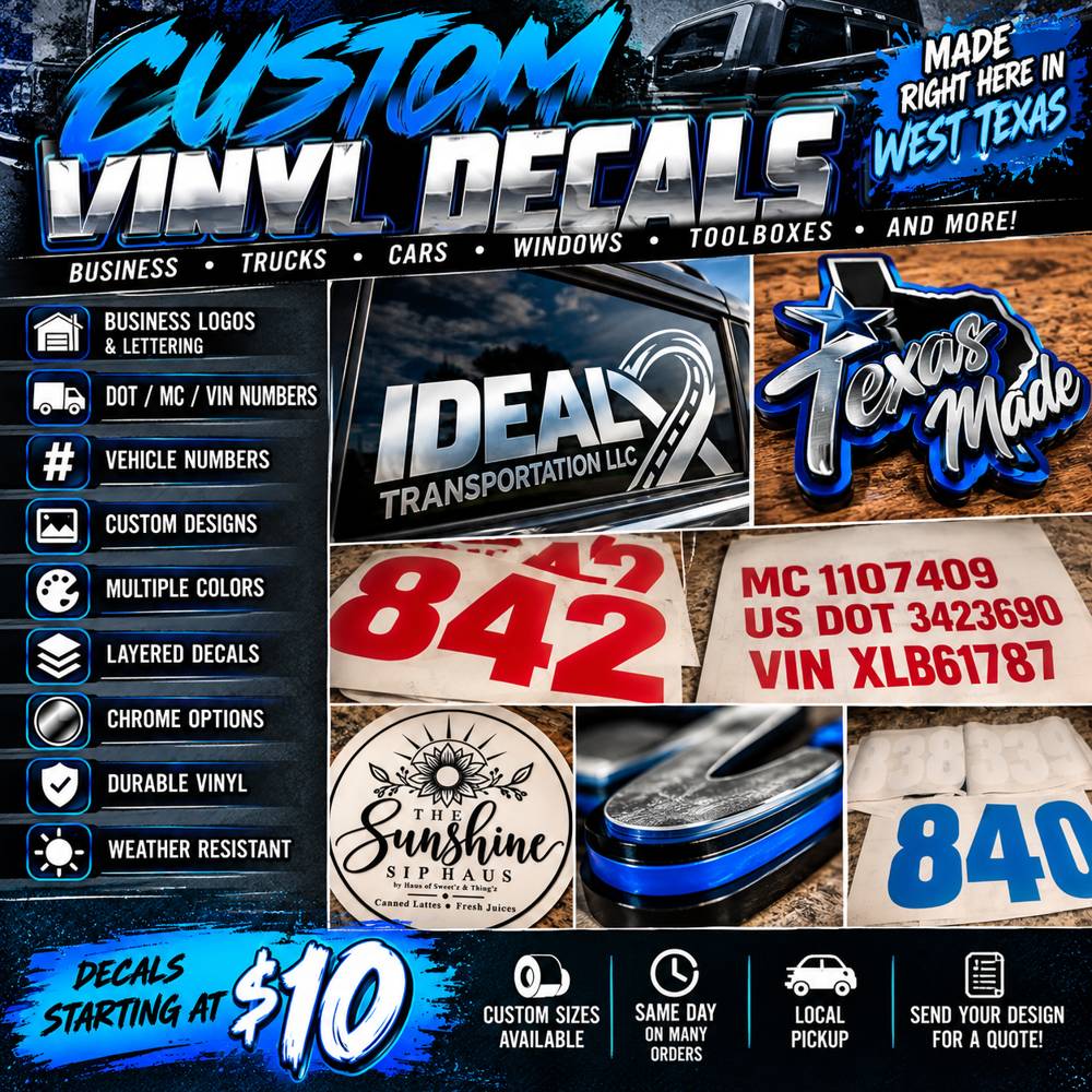 Custom vinyl decals flyer