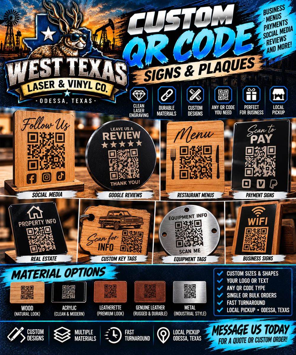 Custom QR Code Signs & Plaques flyer